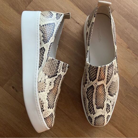 New✨ VINCE Snake Print Platform Slip-On Sneakers (Sz 10) - Picture 1 of 11